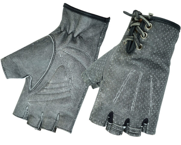 RC74 Women's Washed-Out Gray Perforated Fingerless Glove (BluWater)