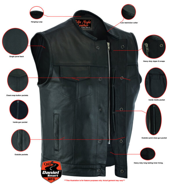 AM9193 Concealed Snap Closure, Without Collar & Hidden Zipper - Image 2