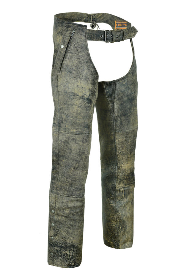 RC439 Unisex Double Deep Pocket Thermal Lined Chaps- Antique Brown - Image 2