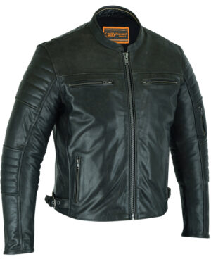 RC754 Men's Modern Crossover Scooter Jacket - Gun Metal Brown