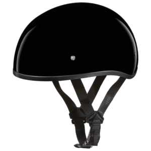 D1-ANS D.O.T. DAYTONA SKULL CAP W/O VISOR - HI-GLOSS BLACK
