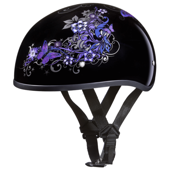 D6-B D.O.T. DAYTONA SKULL CAP - W/ BUTTERFLY