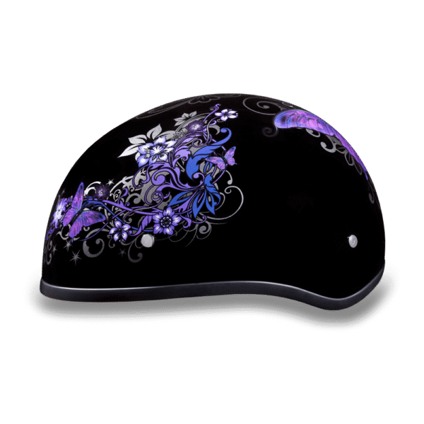 D6-B D.O.T. DAYTONA SKULL CAP - W/ BUTTERFLY - Image 2