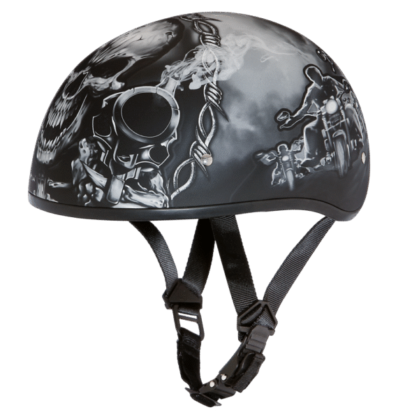 D6-G D.O.T. DAYTONA SKULL CAP - W/ GUNS - Image 2