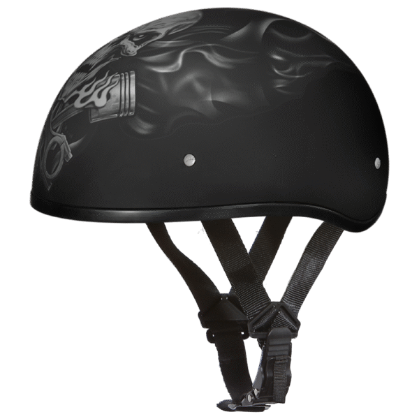 D6-PS D.O.T. DAYTONA SKULL CAP - W/ PISTONS SKULL - Image 2