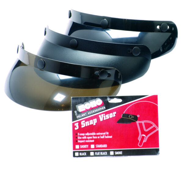 01-005 3-Snap Universal Standard Visor - Smoke - Image 2