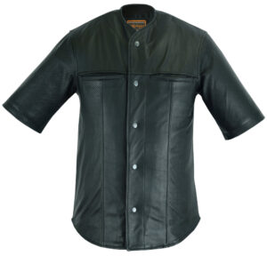 RC775 Leather Baseball Motorcycle Shirt
