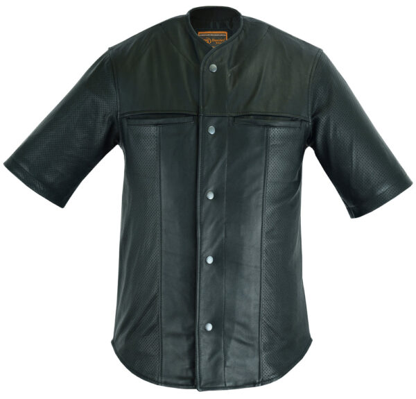 RC775 Leather Baseball Motorcycle Shirt