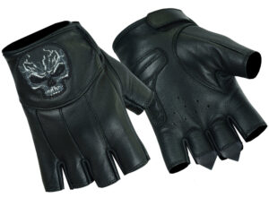 RC98 Reflective Skull Fingerless Glove (BluWater)