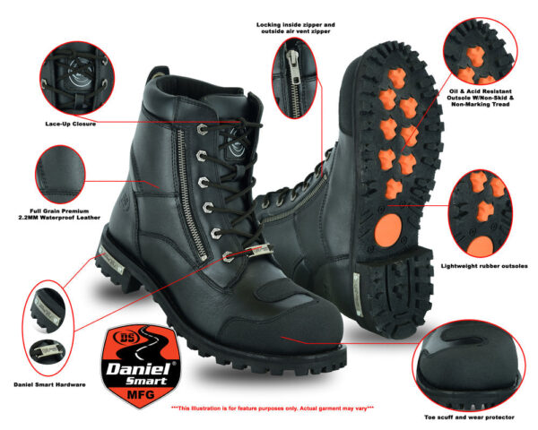 RC9741 Men's Side Zipper Waterproof Ankle Protection Boots - Image 2