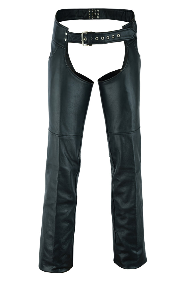 RC447TALL Tall Classic Leather Chaps with Jeans Pockets