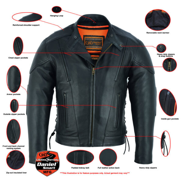 RC777 Men's Vented M/C Jacket Side Laces - Image 2