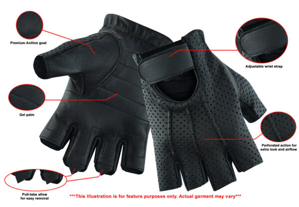 RC5 Women's Tough Perforated Fingerless Glove (BluWater) - Image 2