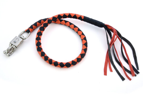 GBW202 Leather Biker Whip-Orange/Black - Image 2