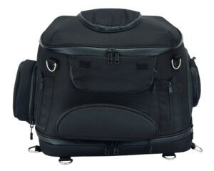 RC388 Daniel Smart Black Heavy Duty Textile Motorcycle Pet Carrier Si