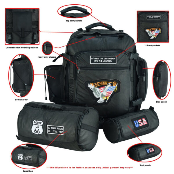 RC370 Three Piece Sissy Bar Back Pack - Image 2