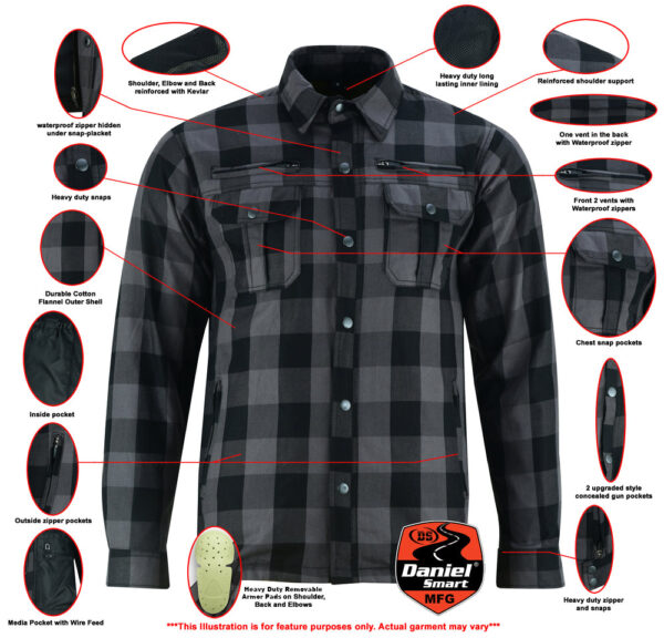 RC4670 Armored Flannel Shirt - Gray - Image 2