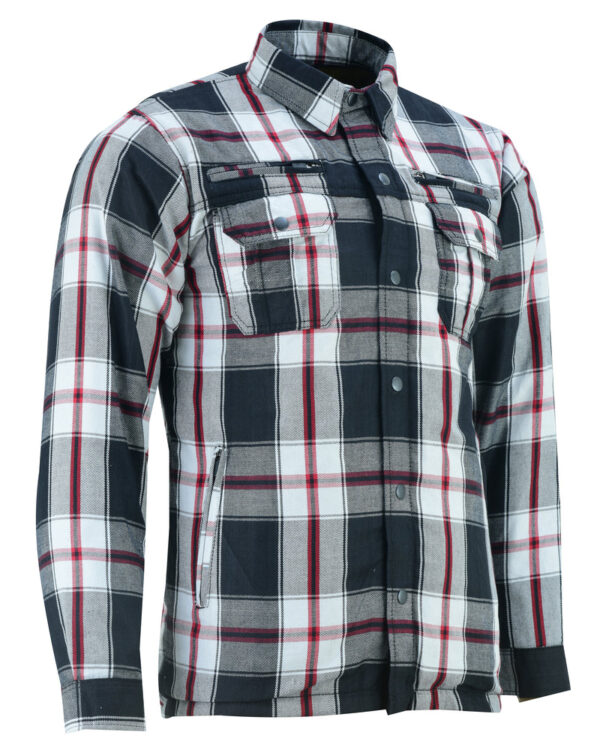 RC4672 Armored Flannel Shirt - Black, White & Red