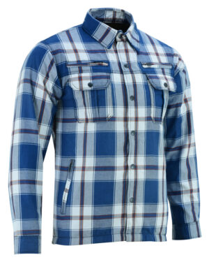 RC4673 Armored Flannel Shirt - Blue, White & Maroon