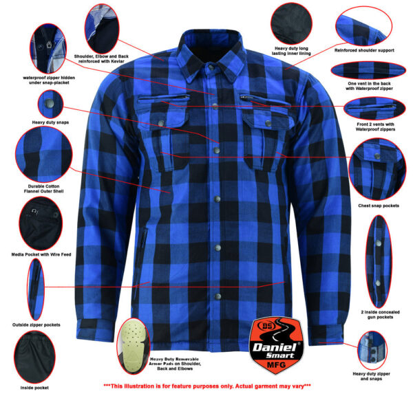 RC4674 Armored Flannel Shirt - Blue - Image 2