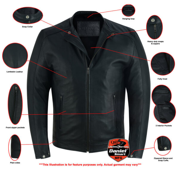 Classic Joe Men's Fashion Leather Jacket - Image 2