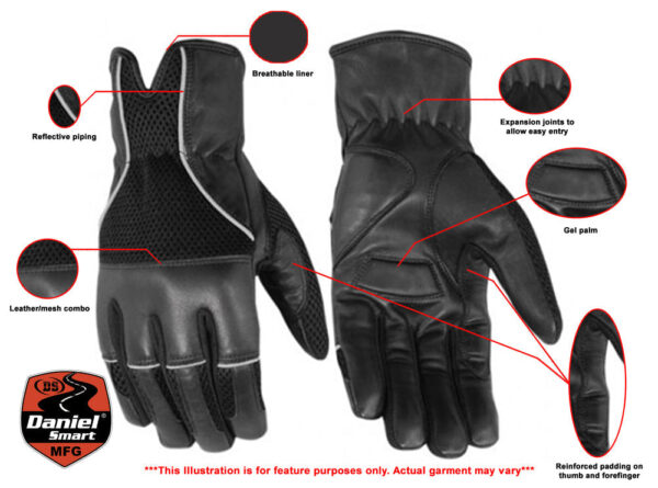 RC65 Leather / Mesh Summer Glove (BluWater) - Image 2
