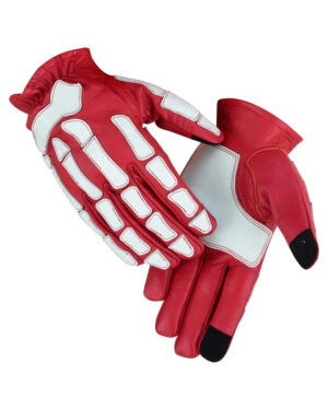 Skeletal Grip Red and White Skeleton Design Riding Glove (BluWater)