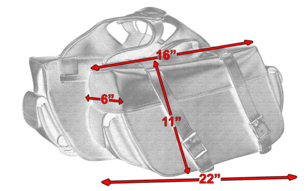 RC321 Two Strap Saddle Bag - Image 2