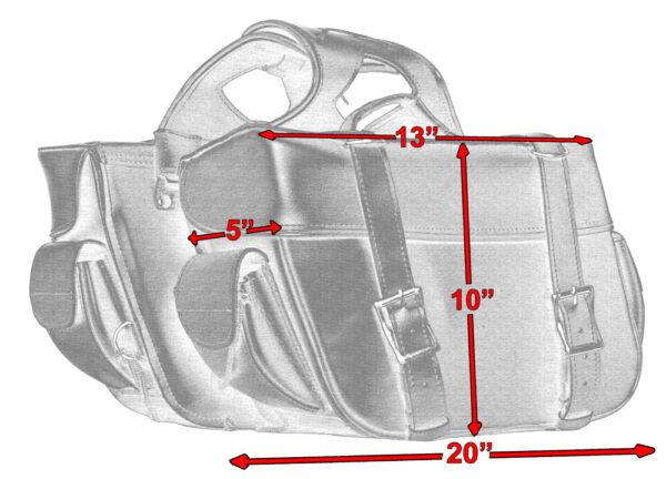 RC312 Two Strap Saddle Bag - Image 2
