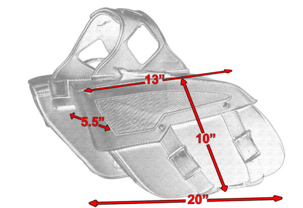 RC313 Two Strap Saddle Bag - Image 2