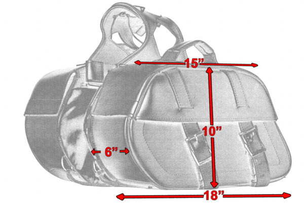 RC342 Two Strap Saddle Bag - Image 2