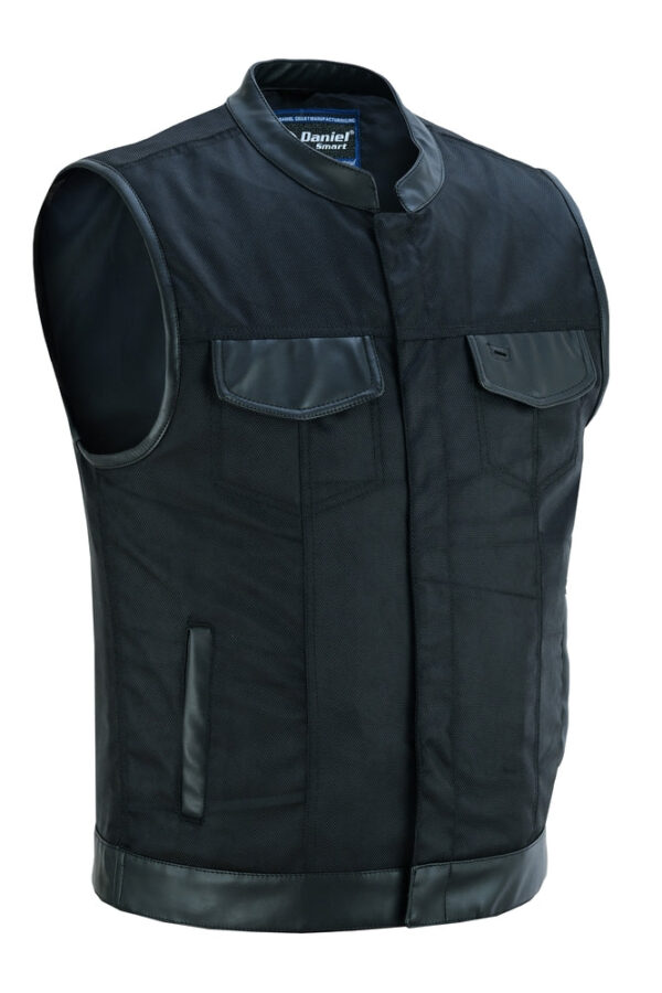 RC689 Concealed Snap Closure, Textile Material, Scoop Collar & Hidden
