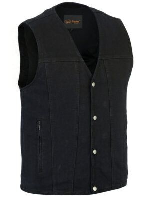 RM925BK Men's Single Back Panel Concealed Carry Denim Vest