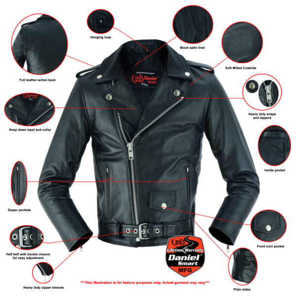 RC1720 Kid's Traditional Style M/C Jacket - Image 2