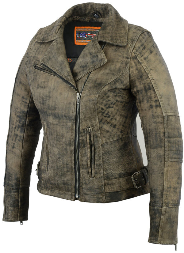RC836 Women's Updated Stylish Antique Brown M/C Jacket