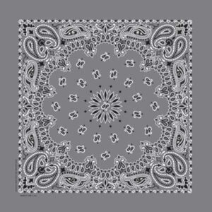 BD2505 Bandana Paisley Charcoal
