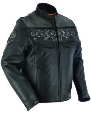RC700 Men's Scooter Jacket w/Reflective Skulls