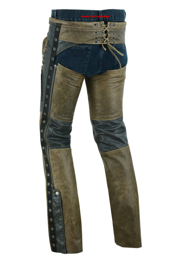 RC498 Women's Stylish Lightweight Hip Set Chaps- Two Tone - Image 5