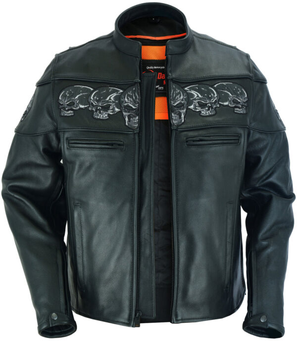 RC700 Men's Scooter Jacket w/Reflective Skulls - Image 5