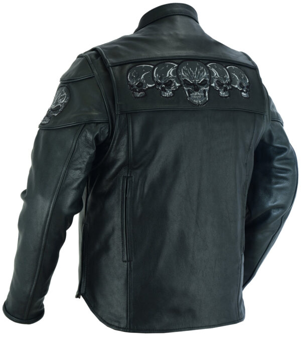 RC700 Men's Scooter Jacket w/Reflective Skulls - Image 9