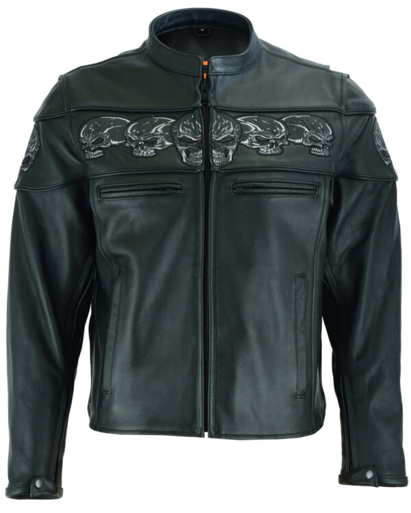 RC700 Men's Scooter Jacket w/Reflective Skulls - Image 11
