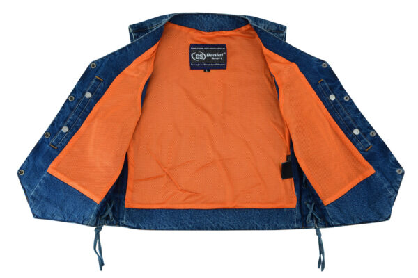 RM948 Women's 6 Pocket Denim Utility Vest - Blue - Image 4