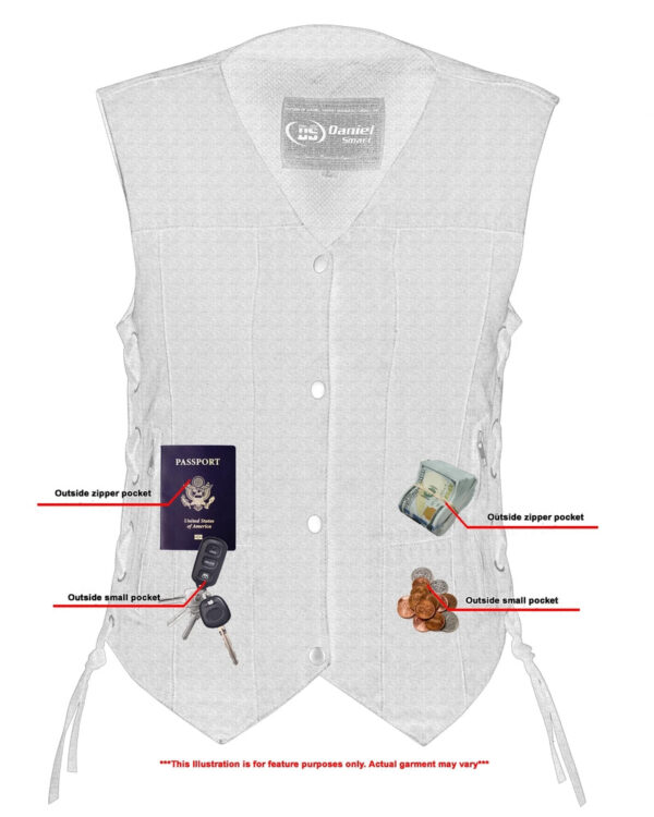 RM947 Women's 6 Pocket Denim Utility Vest - Black - Image 3