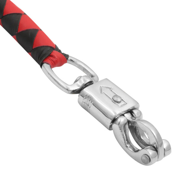 GBW211B Leather Biker Whip-Red/Black W / White Pool Ball - Image 8