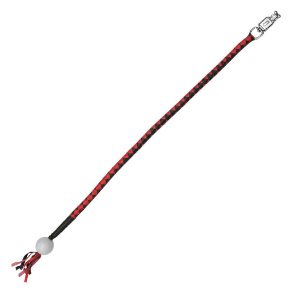 GBW211B Leather Biker Whip-Red/Black W / White Pool Ball - Image 9