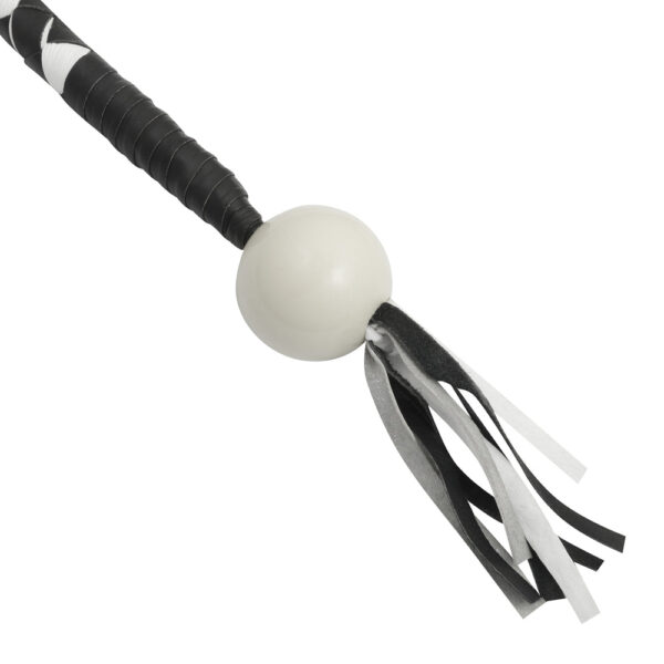 GBW212B Leather Biker Whip-White/black W / White Pool Ball - Image 4