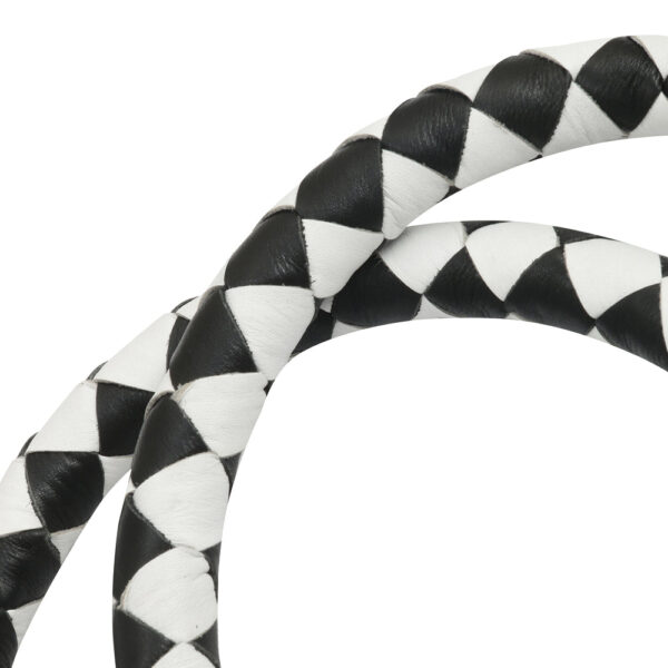 GBW212B Leather Biker Whip-White/black W / White Pool Ball - Image 8