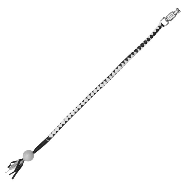 GBW212B Leather Biker Whip-White/black W / White Pool Ball - Image 9