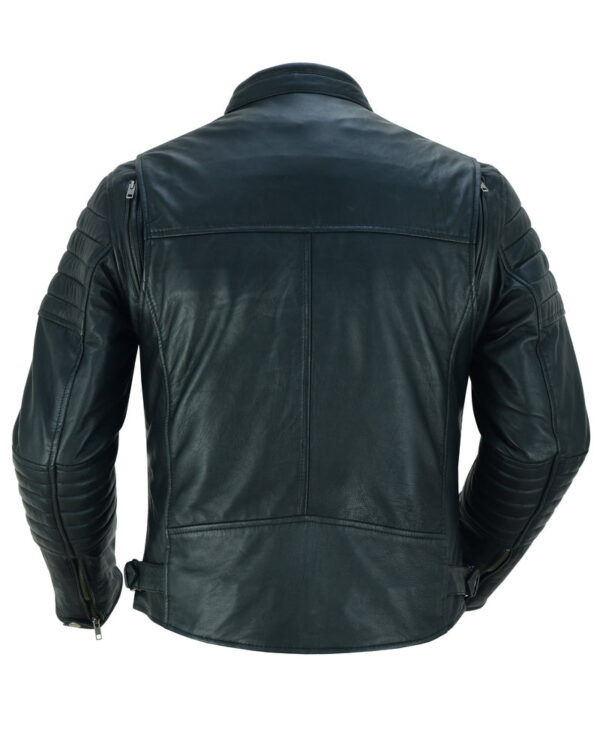 RC757 Men's Lightweight Drum Dyed Naked Lambskin Crossover Scooter Ja - Image 7