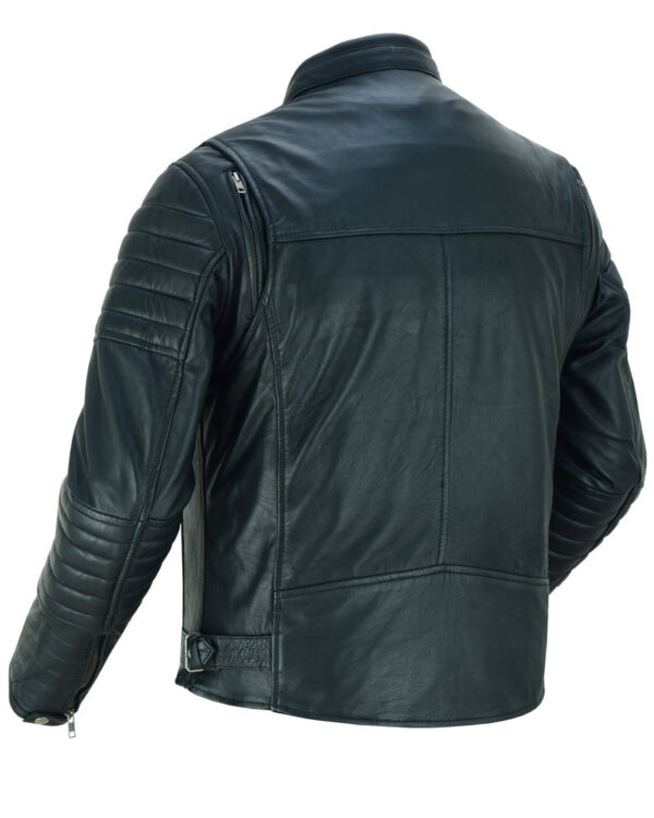 RC757 Men's Lightweight Drum Dyed Naked Lambskin Crossover Scooter Ja - Image 8